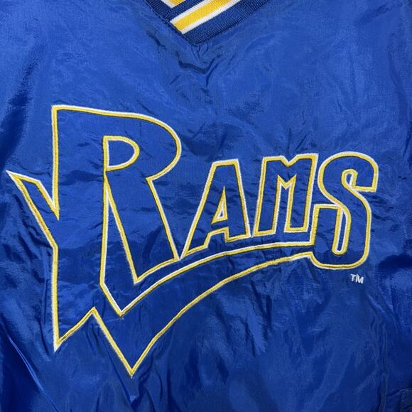 Vintage 90s Chalk Line NFL Rams Pullover Jacket Size Xl - Picture 2 of 8